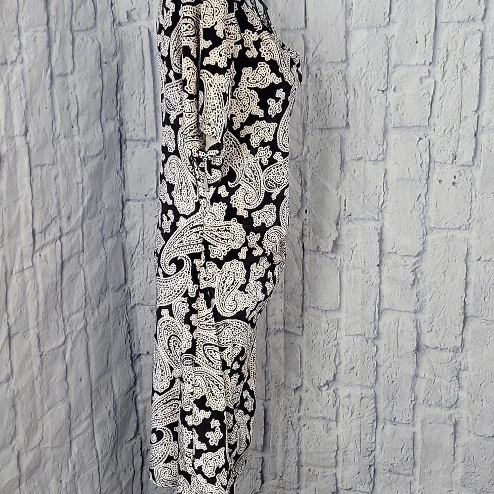 Michael Kors Black and‎ Cream One Shoulder Velvet Dress